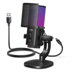 UGREEN 65629 CM581 DSP / ENC Gürültü Engelleme Özellikli RGB 7 Işıklı USB Masaüstü Mikrofon