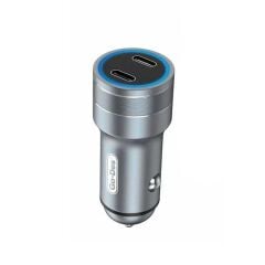 GO DES GD-QC2019 40W Çift PD Çıkışlı Led Işıklı Metal Araç Şarj Başlığı