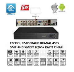 EZCOOL EZ-8508AHD 5mp Çözünürlük 4 Ses 8 Kanal AHD DVR/XVR Kayıt Cihazı (1 Hdd Destekli)