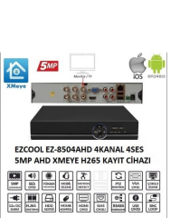 EZCOOL EZ-8504AHD 5mp Çözünürlük 4 Ses 4 Kanal AHD XMEYE Kayıt Cihazı (1 Hdd Destekli)