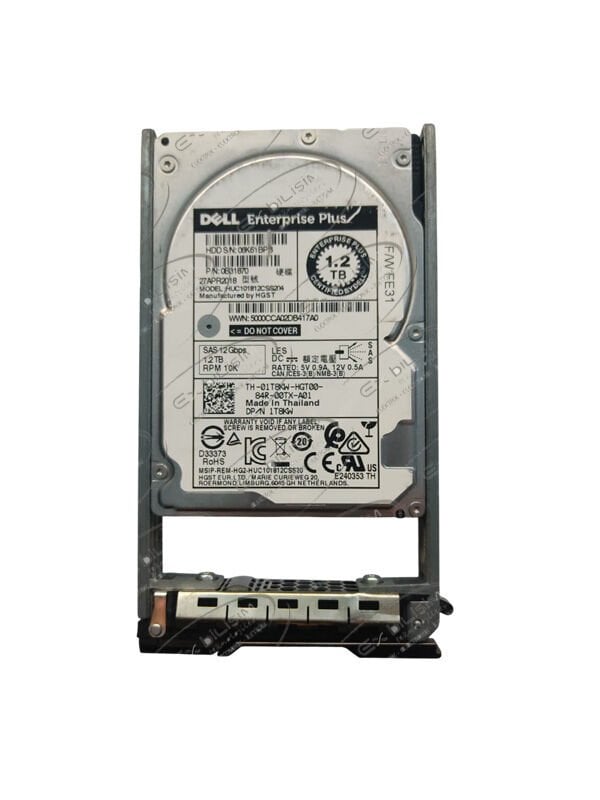 (2.EL) DELL EnterPrise Plus 1.2TB 10K 12G SAS 2.5'' Sunucu Harddisk HUC101812CSS204 0B31870 1T8KW