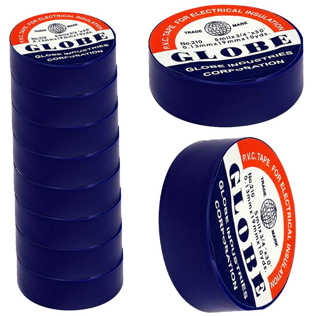 20038 GLOBE 20038 0.13mm x 19mm Lacivert İzole Bant 10'lu Paket Fiyatı