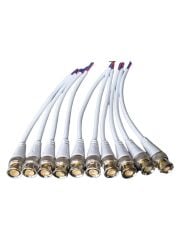 Kablolu BNC Konnektör CCTV Beyaz (Adet Fiyatı)