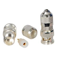 548 POWERMASTER BNC Konnektör Vidalı Gümüş (1. Kalite)