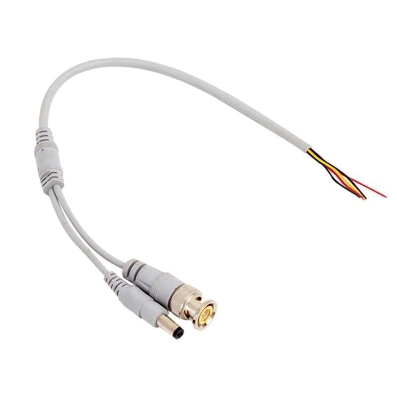 35 POWERMASTER Kablolu BNC + Power Jacklı Güvenlik Kablosu 30cm