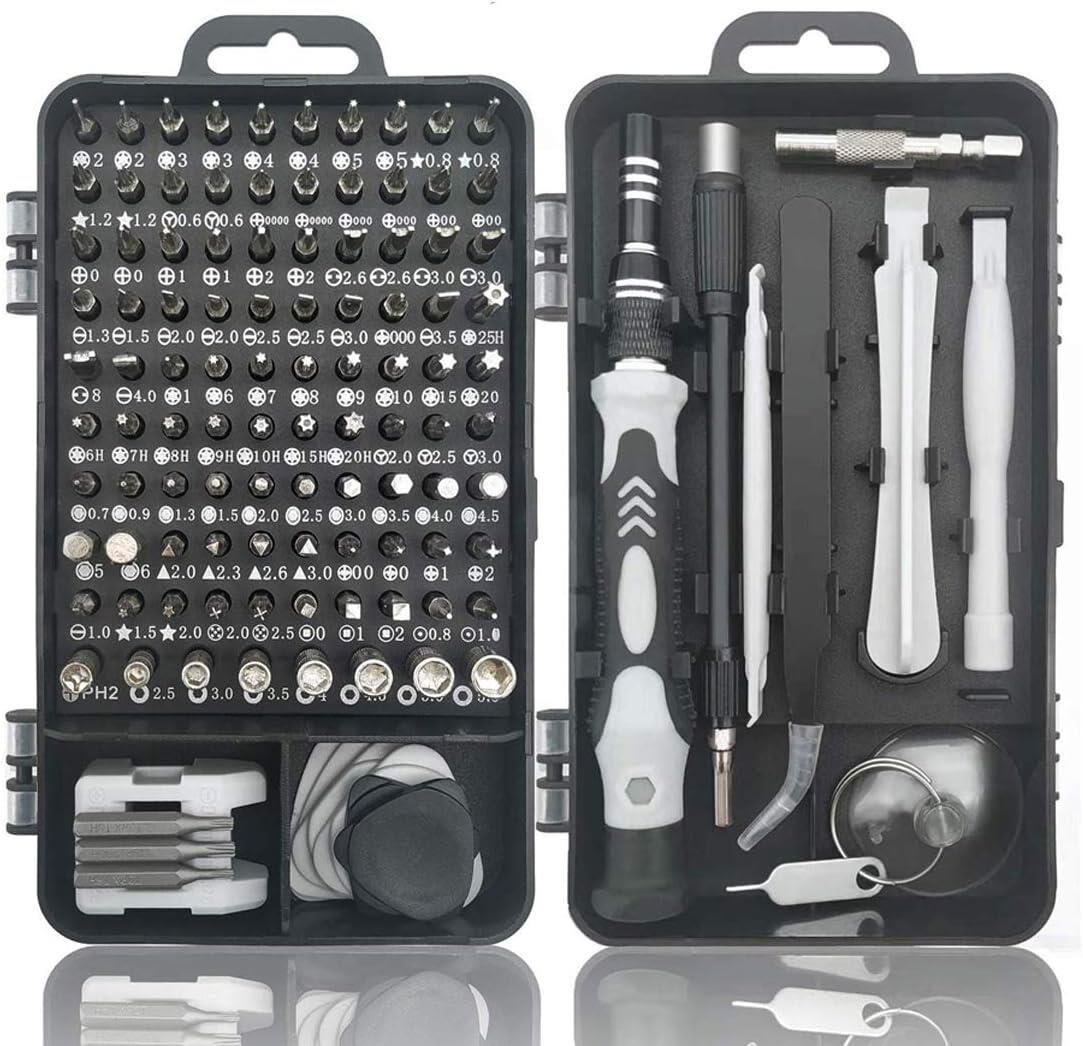 HASSAS Tornavida Seti 115'i 1 Arada Manyetik Sürücü ve Onarım Aletleri Kiti