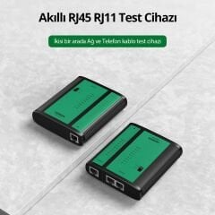 UGREEN 10950 NW167 RJ45 RJ11 RJ12 Uyumlu CAT5/CAT5e/CAT6/CAT7/CAT8 Network Ağ Kablosu Ethernet Test Cihazı