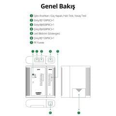 UGREEN 10950 NW167 RJ45 RJ11 Uyumlu CAT6/CAT7 Network Ethernet Test Cihazı - 2