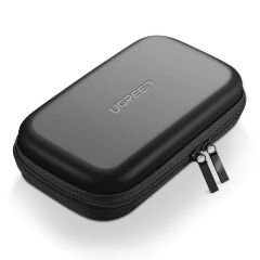 UGREEN 40707 LP128 Çift Katmanlı Koruma Darbe ve Suya Dayanıklılık 2.5¨ Harici Harddisk Küçük Sabit Disk Saklama Çantası Siyah (S)
