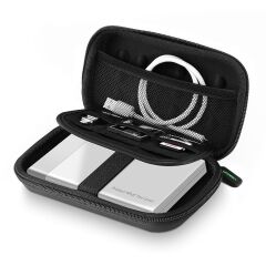 UGREEN 40707 LP128 Çift Katmanlı Koruma Darbe ve Suya Dayanıklılık 2.5¨ Harici Harddisk Küçük Sabit Disk Saklama Çantası Siyah (S) - 2