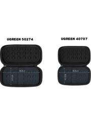 UGREEN 40707 LP128 Çift Katmanlı Koruma Darbe ve Suya Dayanıklılık 2.5¨ Harici Harddisk Küçük Sabit Disk Saklama Çantası Siyah (S)