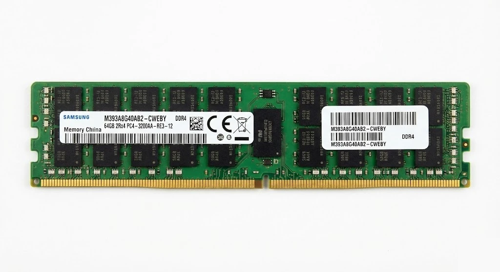 SAMSUNG 64GB DDR4 3200Mhz 2Rx4 PC4-3200 ECC RDIMM Server Sunucu Ram M393A8G40AB2-CWEBY