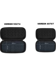 UGREEN 50274 LP128 Üç Katmanlı Darbe ve Suya Dayanıklılık 2.5¨ Harici Harddisk ve Powerbank Büyük Sabit Disk Saklama Çantası Siyah (L)