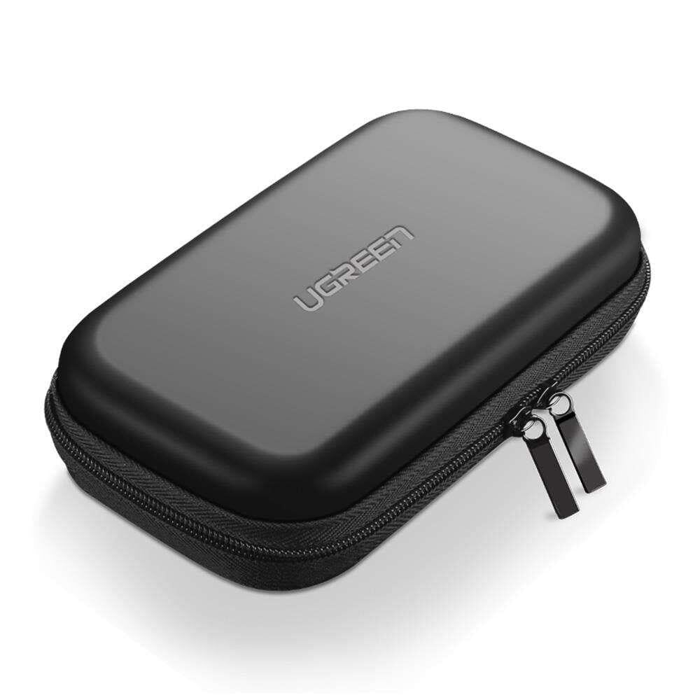 UGREEN 50274 LP128 Üç Katmanlı Darbe ve Suya Dayanıklılık 2.5¨ Harici Harddisk ve Powerbank Büyük Sabit Disk Saklama Çantası Siyah (L)