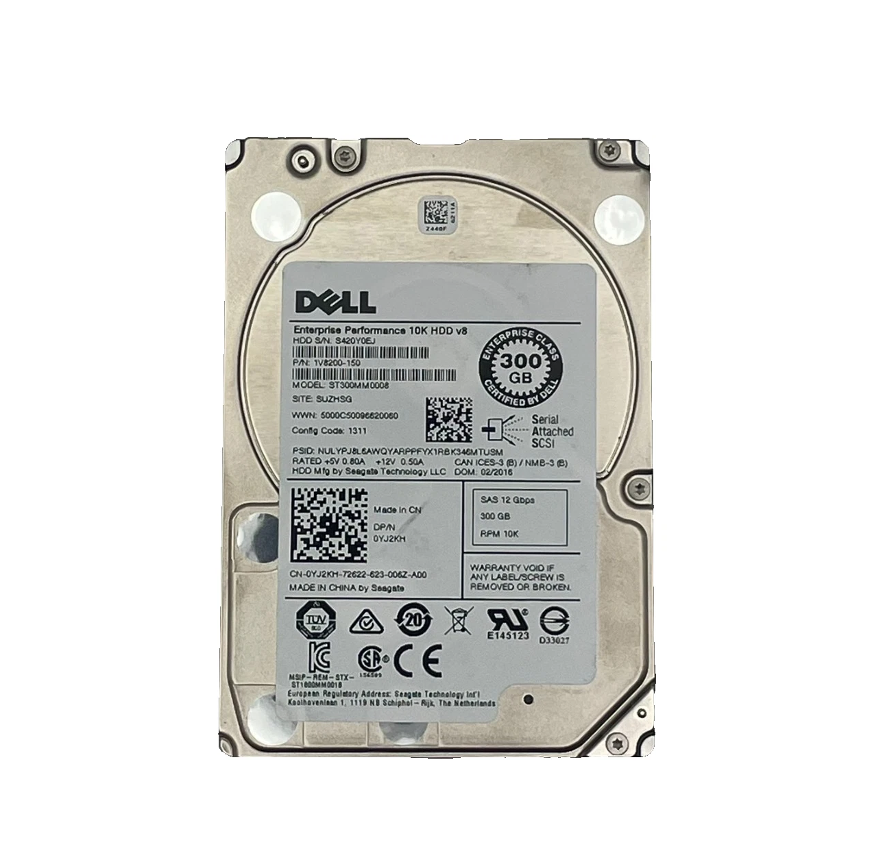 DELL EnterPrise 300GB 10K 12G SAS 2.5'' Sunucu Harddisk ST300MM0008 1V8200-150 0YJ2KH