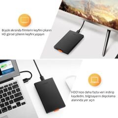 UGREEN 60353 CM237 2.5¨ USB 3.0 to SATA Hard Disk Kutusu 5GB/s Veri Aktarımı Darbe Önleyici Tasarım
