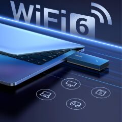 UGREEN 90340 CM499 AX1800 USB 3.0 Wi-Fi 6 Adaptör (5GHz 1201Mbps / 2.4GHz 574Mbps, Dual Band)