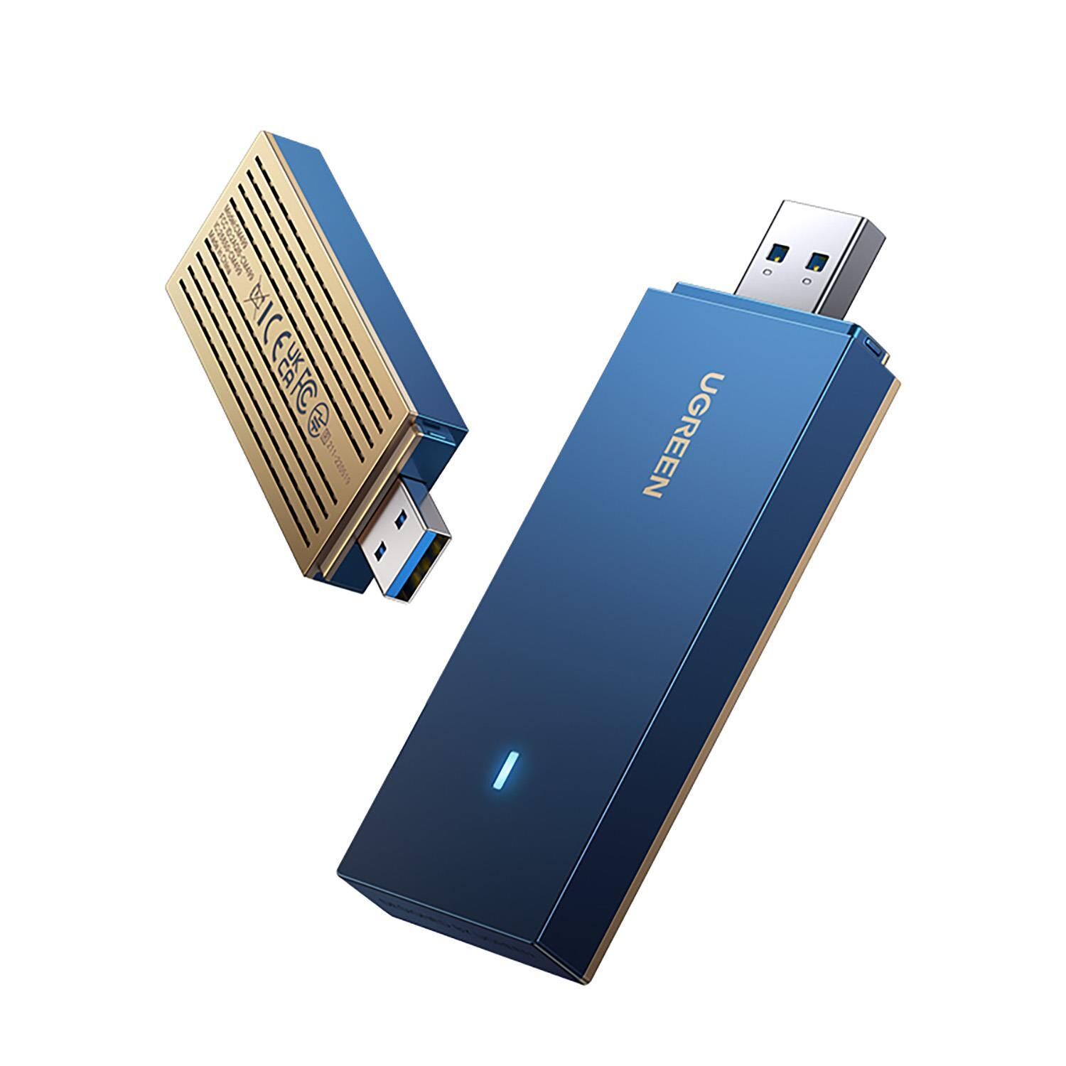 UGREEN 90340 CM499 AX1800 USB 3.0 Wi-Fi 6 Adaptör (5GHz 1201Mbps / 2.4GHz 574Mbps, Dual Band)
