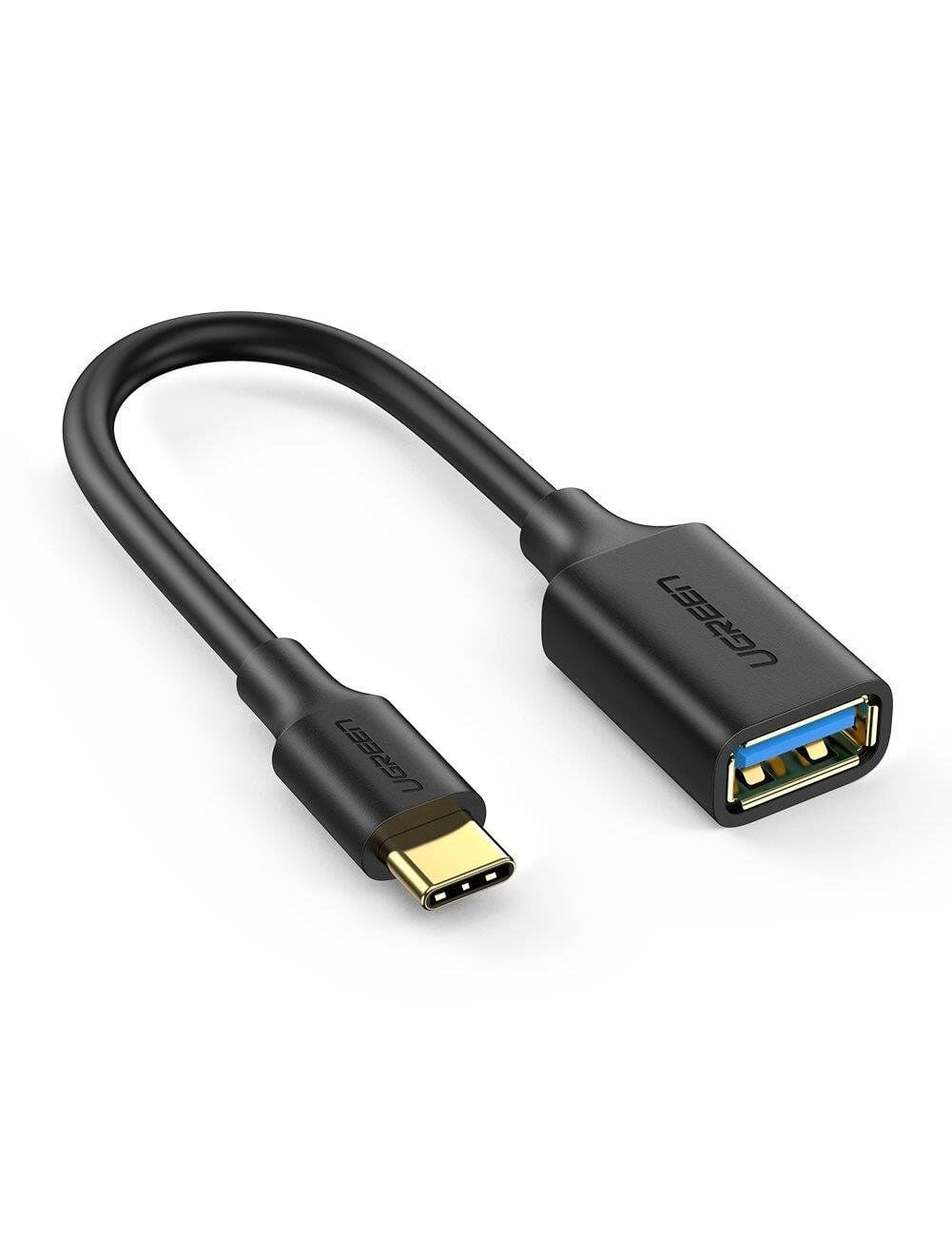 UGREEN 30701 USB-C to USB-A 3.0 OTG Dönüştürücü Adaptör 5GB/s Hızlı Veri Aktarımı Siyah 0.15metre