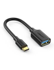 UGREEN 30701 USB-C to USB-A 3.0 OTG Dönüştürücü Adaptör 5GB/s Hızlı Veri Aktarımı Siyah 0.15metre