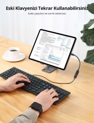 UGREEN 30701 USB-C to USB 3.0 OTG Dönüştürücü Adaptör 5GB/s Hızlı Veri Aktarımı 0.15metre Siyah