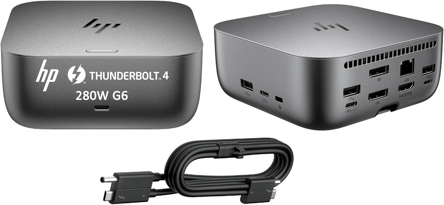 HP AW5M5UT 280W 19.5 Volt 16.9 Amper USB-C G6 Thunderbolt 4 Ultra Docking Station Yerleştirme İstasyonu