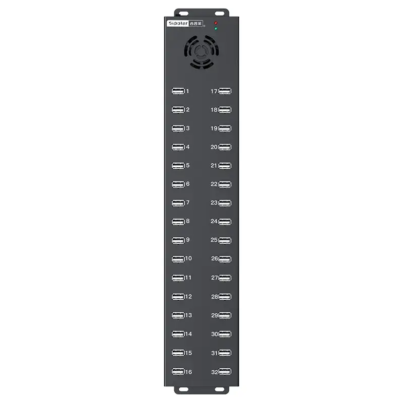 SİPOLAR A-832 240W 32 Port Fanlı LED USB 2.0 Hub Çoklayıcı Metal