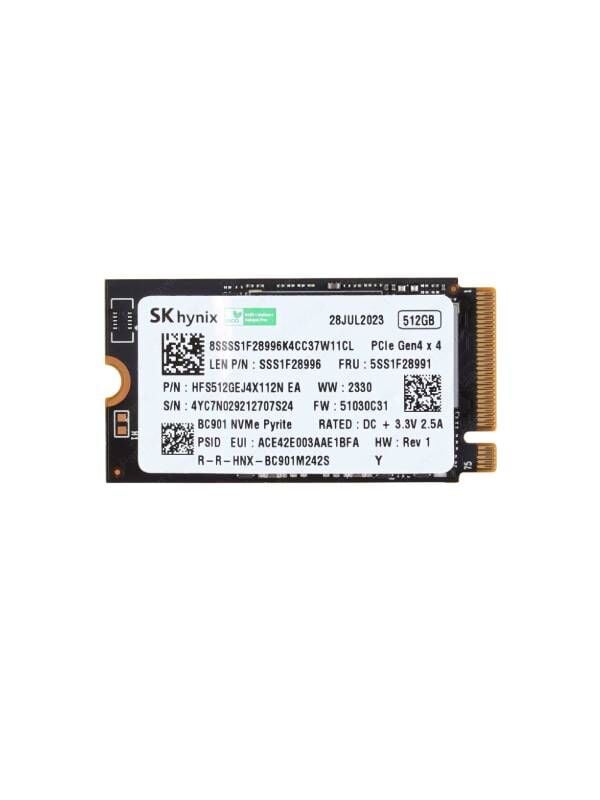 SK HYNİX BC901 512GB 2242 PCIe Gen4 x4 M.2 NVMe SSD HFS512GEJ4X112N Kutusuz Tray