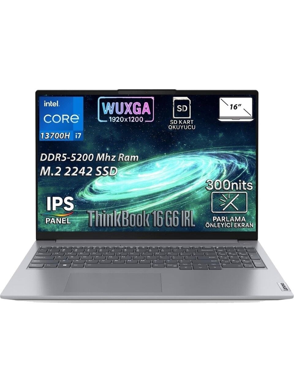 LENOVO ThinkBook 16 G6 IRL 21HK00V1TR i7-13700H 16GB 1TB SSD 16'' WUXGA IPS FreeDos Dizüstü Bilgisayar