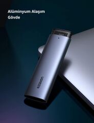 UGREEN 10903 CM400 M.2 Sata NGFF SSD UASP Desteği ile 5Gb/s Süper Hız USB 3.1 5Gbps Type-C Gen1 B-Key M+B Key Disk Kutusu