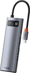 BASEUS Metal Gleam Series USB-C to 8 in 1 Çok Fonksiyonlu Bağlantı İstasyonu WKWG080113