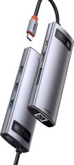 BASEUS Metal Gleam Series USB-C to 8 in 1 Çok Fonksiyonlu Bağlantı İstasyonu WKWG080113