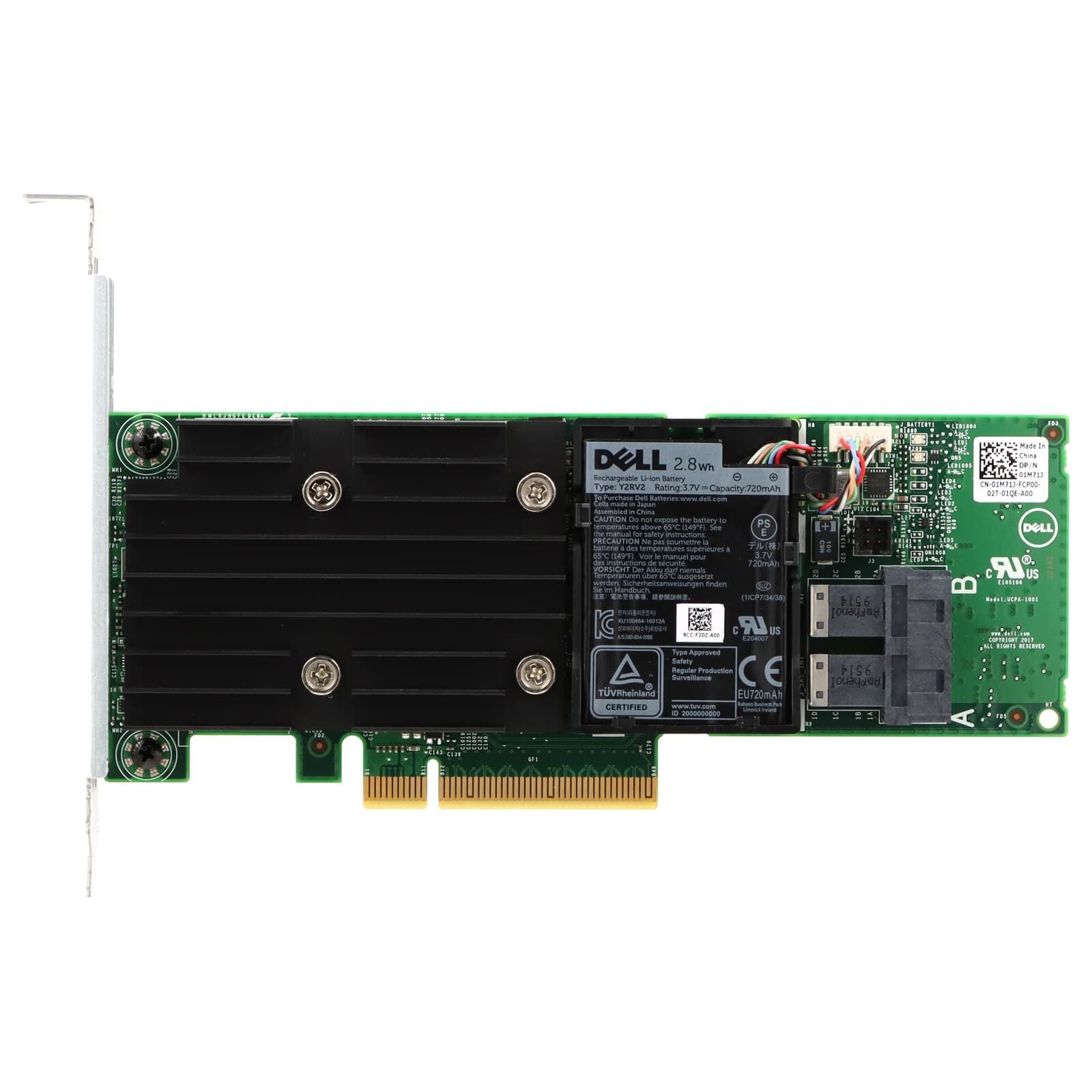 DELL PERC H740P 8G Raid Controller 1M71J DELL ASSY, CRD, CTL, H740P, 8GB, AD, 18FL