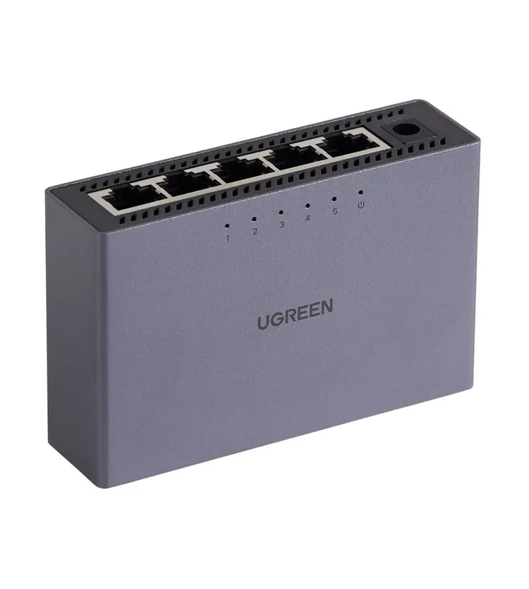 UGREEN 15641 CM633 5 Port 10/100/1000Mbps Gigabit Ethernet Switch Metal Kasa