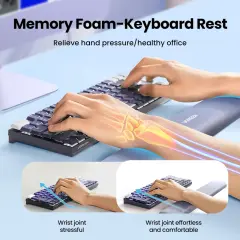 UGREEN 25248 LP669 435x70mm Klavye El Desteği Likra Elyaf Hafızalı Köpük Bulut Ergonomik Bilek Desteği
