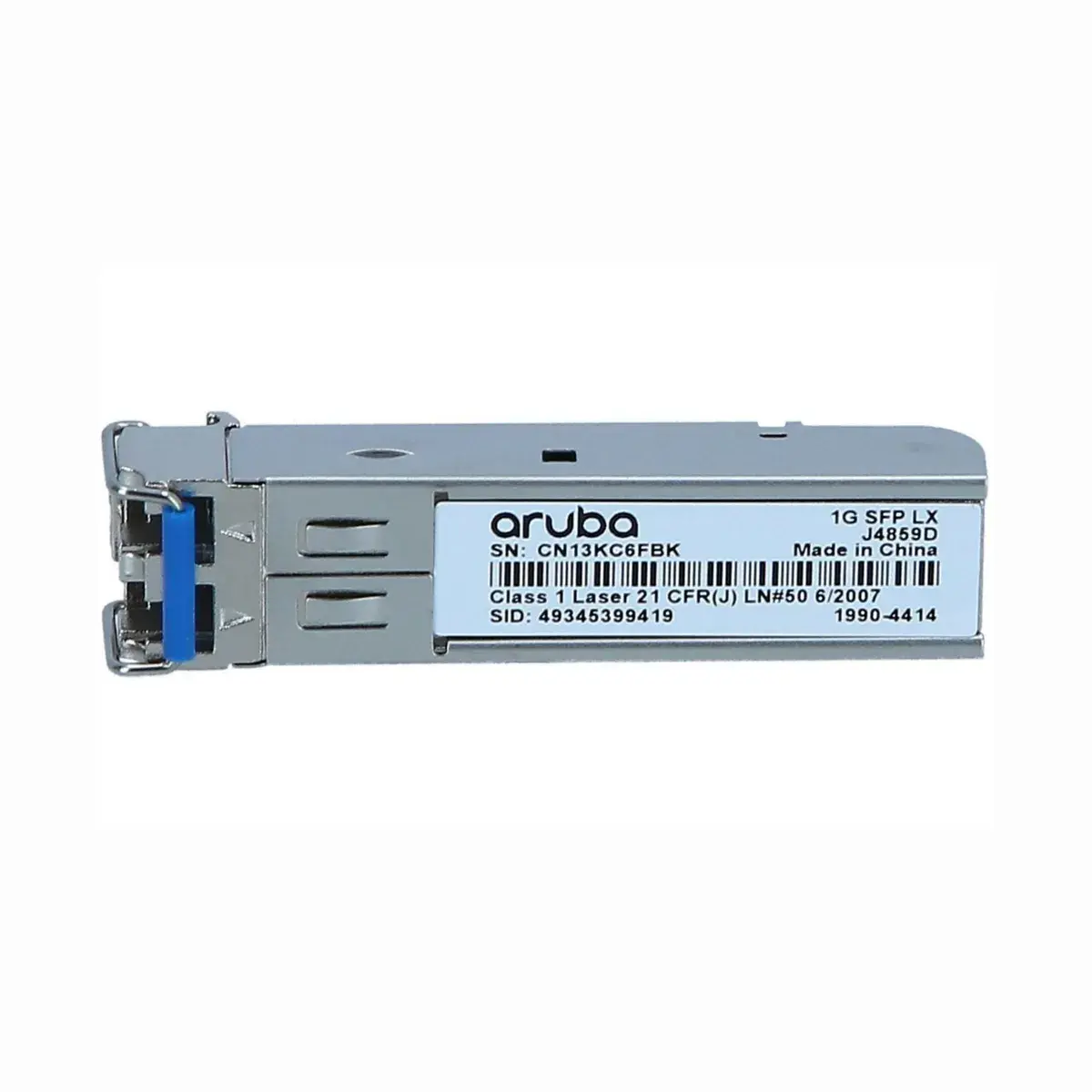 HPE Aruba 1G SFP LC LX 10km SMF XCVR J4859D