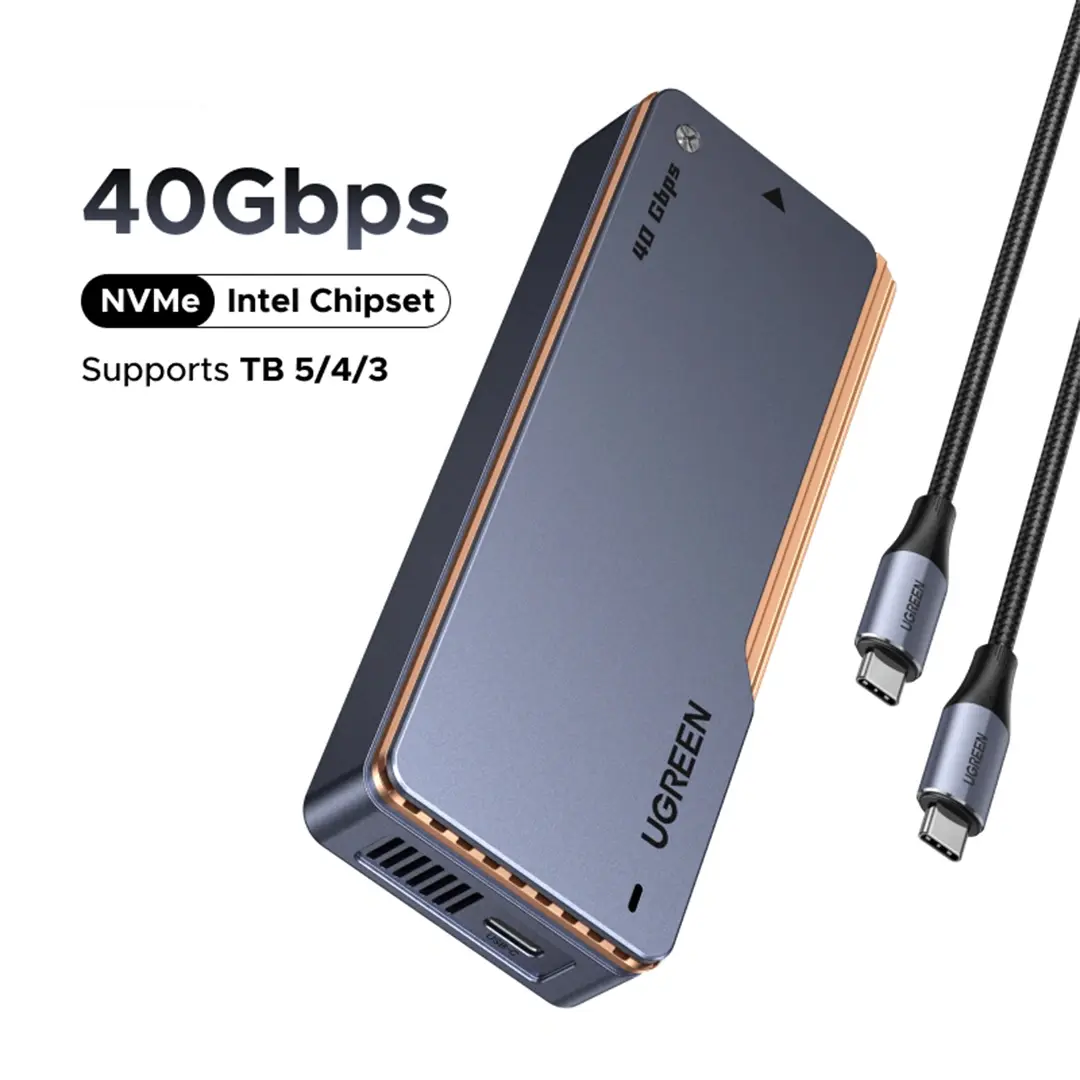 UGREEN 65727 D703 USB-C M.2 NVMe SSD 40Gbps Alüminyum Alaşımlı Kasa Muhafazası