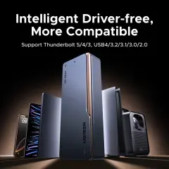UGREEN 65727 D703 USB-C M.2 NVMe SSD 40Gbps Alüminyum Alaşımlı Kasa Muhafazası