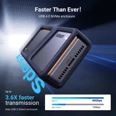 UGREEN 15976 CM642 USB4 M.2 NVMe SSD 40Gbps Harici M.2 Kutusu Alüminyum Alaşımlı Kasa