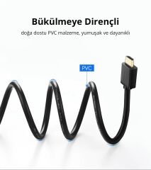UGREEN 10114 HD104 3D UHD 4K HDR 18Gbps Yüksek Hızlı Ethernet ve HDMI 2.0 Kablosu Siyah 30Metre