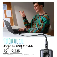 UGREEN 35501 L509 100W 5A Uno USB-C to USB-C PD Hızlı Şarj Kablosu 1metre