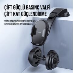 UGREEN 20559 LP405 Vantuzlu Araç Telefon Tutucu Siyah