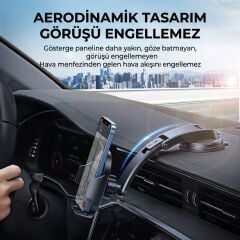 UGREEN 20559 LP405 Vantuzlu Araç Telefon Tutucu Siyah