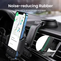 UGREEN 15061 LP405 Şelale Şeklinde Vantuzlu Araç Telefon Tutucu Siyah