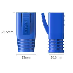 UGREEN 50637 NW197 RJ45 Gerilim Giderici Koruyucu Kılıflar Dış Çap Mavi 6.5mm 50 Adet
