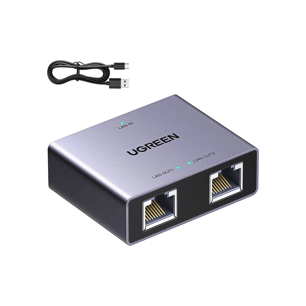 UGREEN 35598 NW301 3 Port 1 Giriş 2 Çıkış Bağlantı Noktalı 10/100/1000Mbps Gigabit Ethernet Switch Ağ Dağıtıcı