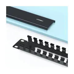 UGREEN 70424 NW128 19 İnç 1U 24 Port Boş Keystone Jack Uyumlu Kablo Düzenleyicili Patch Panel