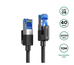 UGREEN 30795 NW153 CAT8 2000MHz Stabil Bant 40Gbps Yüksek Ağ Hızı Ethernet Kablosu Örgülü 10metre