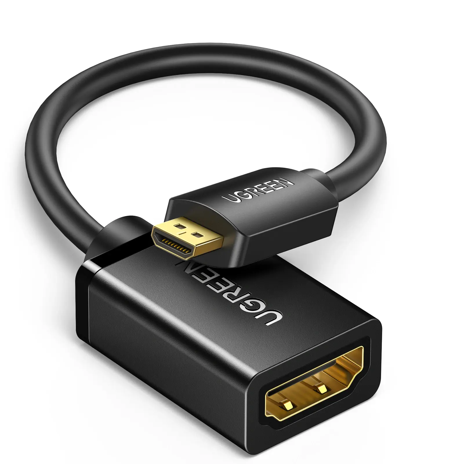 UGREEN 20134 Micro HDMI Erkek to HDMI Dişi Dönüştürücü Adaptör Kablo Siyah 22cm