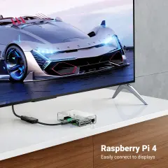UGREEN 20134 Micro HDMI Erkek to HDMI Dişi Dönüştürücü Adaptör Kablo Siyah 22cm